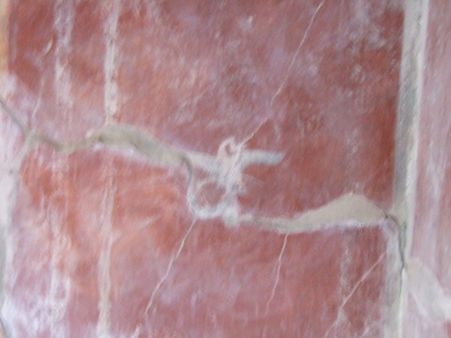 I.10.11 Pompeii.  March 2009.  Room 12.  Cubiculum.  North wall.  East side.  Painting of swan.