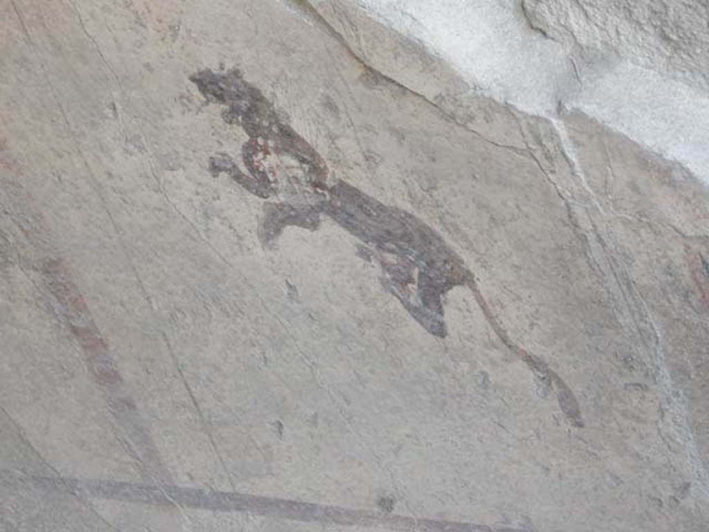 I.12.3, Pompeii. May 2018. Detail from east side of counter. Photo courtesy of Buzz Ferebee. 
