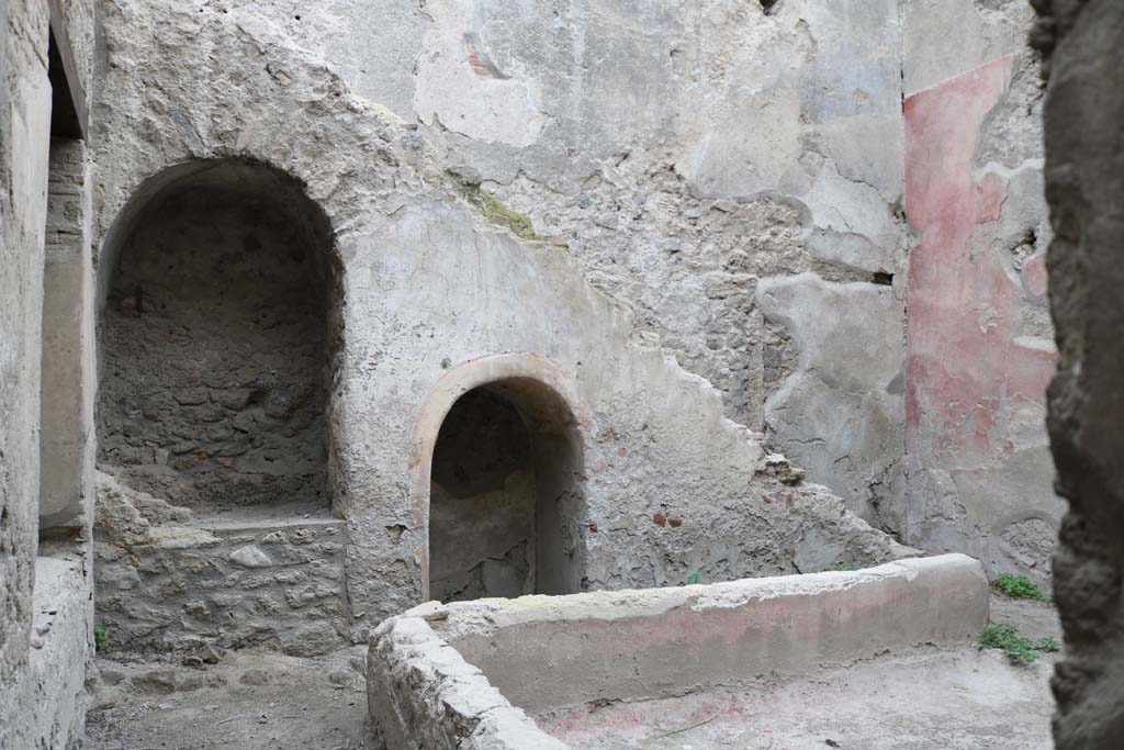I.12.5 Pompeii. December 2018. Looking towards east wall with masonry stairs. Photo courtesy of Aude Durand.