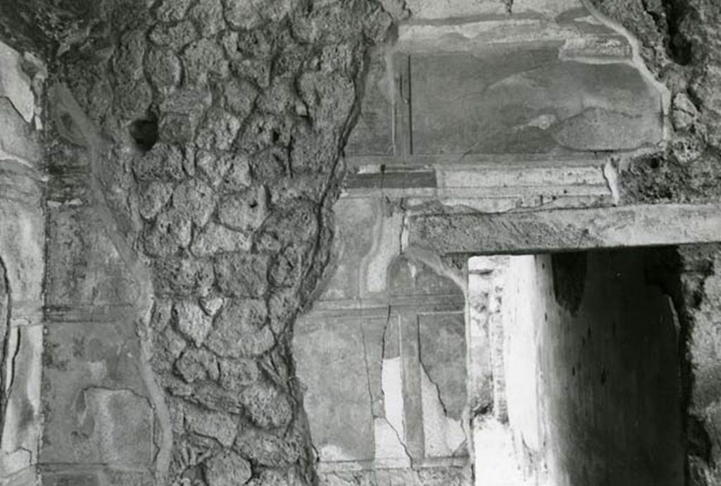 I.13.2 Pompeii. 1974. Domus of Sutoria Primigenia, left ala, S wall.  Photo courtesy of Anne Laidlaw.
American Academy in Rome, Photographic Archive. Laidlaw collection _P_74_1_12.

