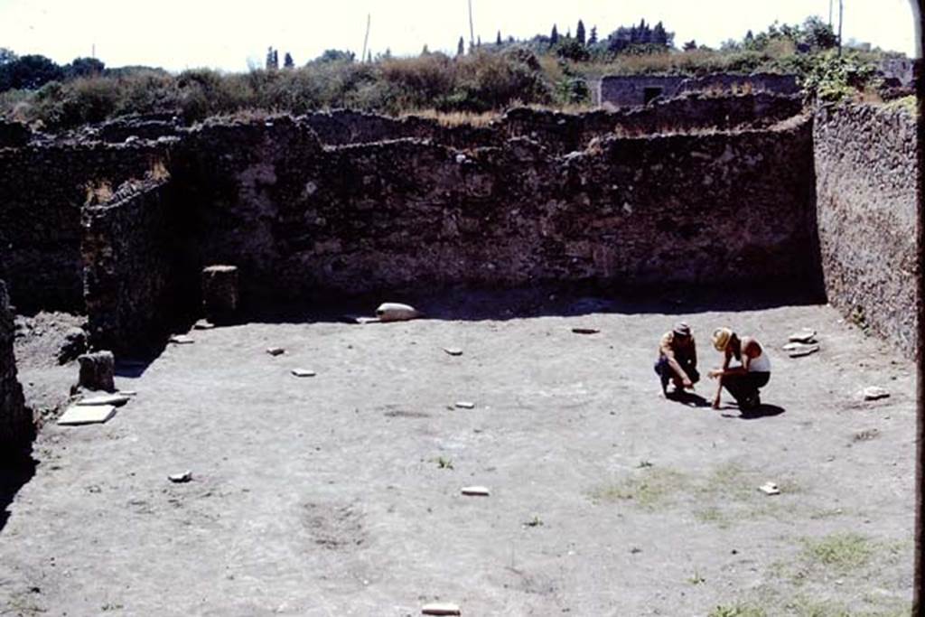 I.14.2 Pompeii. 1972. Looking west during garden excavation. Photo by Stanley A. Jashemski. 
Source: The Wilhelmina and Stanley A. Jashemski archive in the University of Maryland Library, Special Collections (See collection page) and made available under the Creative Commons Attribution-Non Commercial License v.4. See Licence and use details. J72f0707
