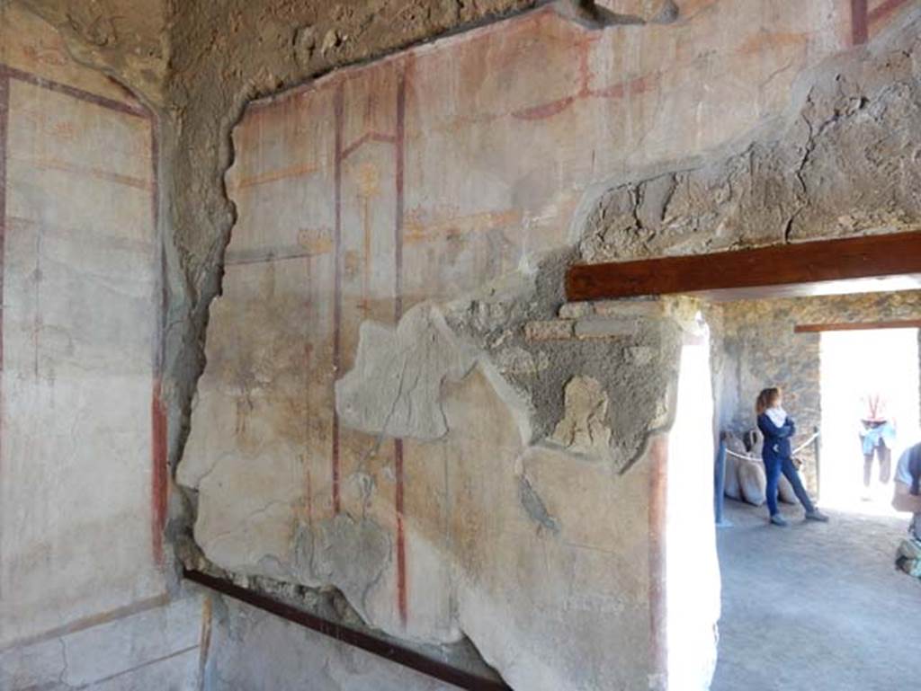 I.14.12, Pompeii. May 2018. Room 2, looking towards south-east corner and south wall with doorway to room 32.
Photo courtesy of Buzz Ferebee

