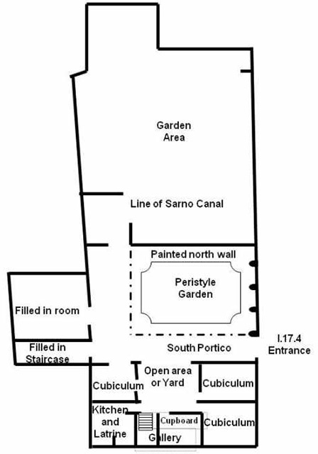 I.17.4 Pompeii. Casa degli Archi or House of the Arches
Room plan
