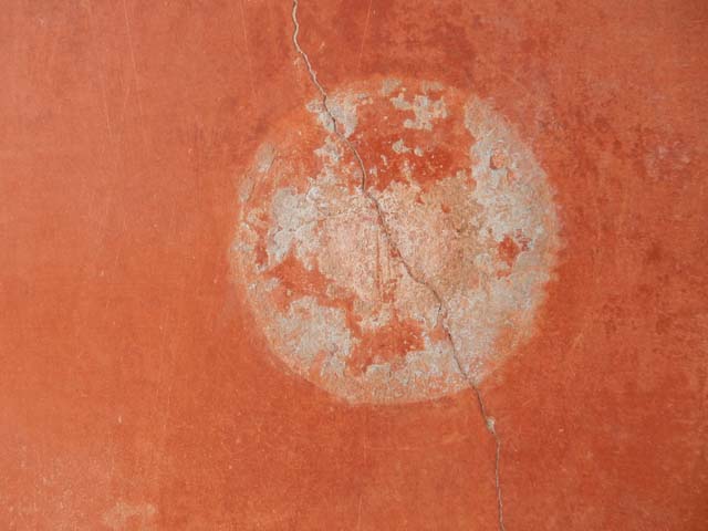 II.3.3 Pompeii. May 2016. Room 1, painted medallion on west wall of entrance corridor or fauces.  Photo courtesy of Buzz Ferebee.
