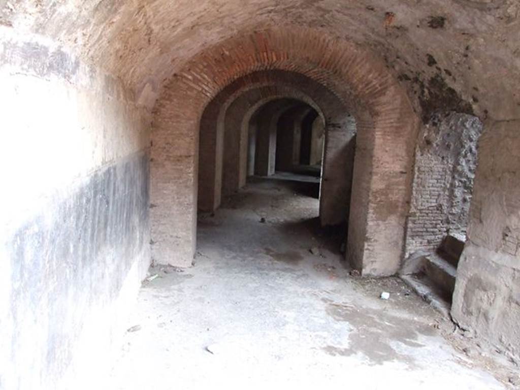 II.6 Pompeii. December 2006. East corridor under Amphitheatre, looking south-east.