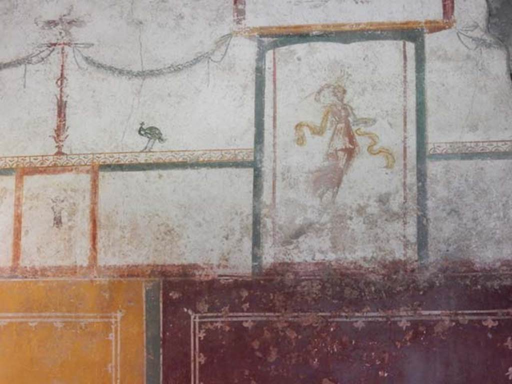II.9.4, Pompeii. May 2018. Room 6, upper west wall of cubiculum. Photo courtesy of Buzz Ferebee. 

