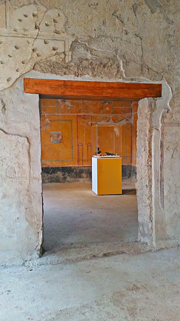 II.9.4 Pompeii. 2018. 
Room 8, doorway into oecus. Photo courtesy of Giuseppe Ciaramella.

