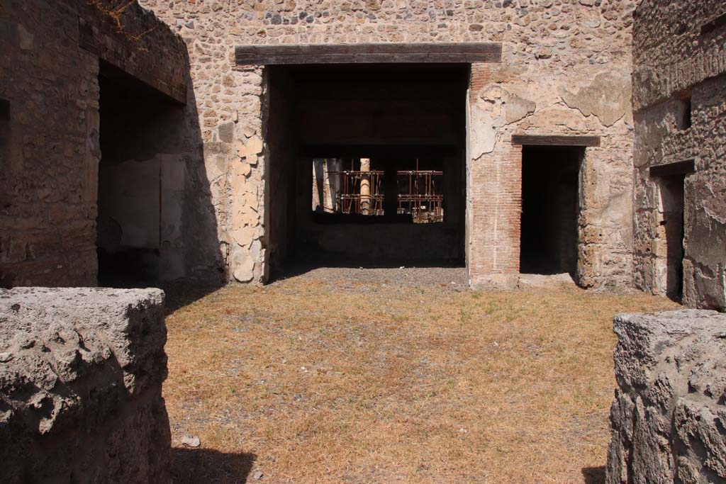 III.2.1 Pompeii. September 2019. Room 1, looking north across atrium towards tablinum, from entrance vestibule. 
Photo courtesy of Klaus Heese.
