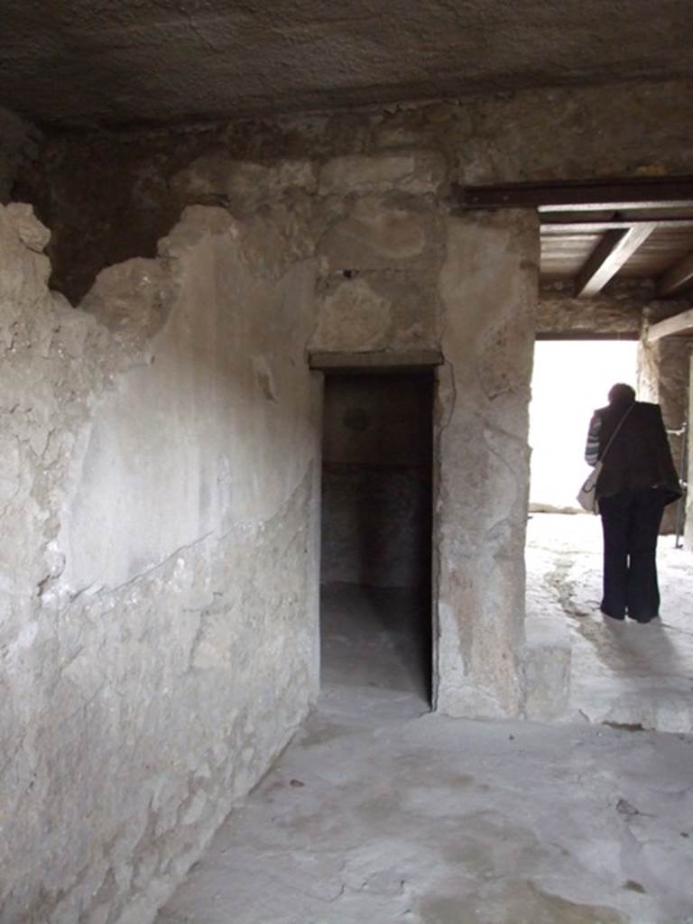 III.4.3  Pompeii.  March 2009.   Room 8.  North west corner, and small doorway to Room 10.