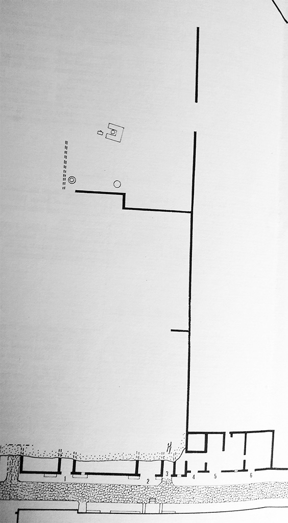 III.7.1-6 Pompeii. Plan as shown in CTP III. 
See Van der Poel, H. B., 1986. Corpus Topographicum Pompeianum, Part IIIA. Austin: University of Texas, p.65, 
