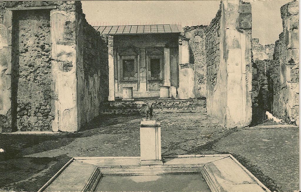 V.1.7 Pompeii. 1937-39. Looking north-east across impluvium in atrium. Photo courtesy of American Academy in Rome, Photographic Archive.  Warsher collection no. 1844
