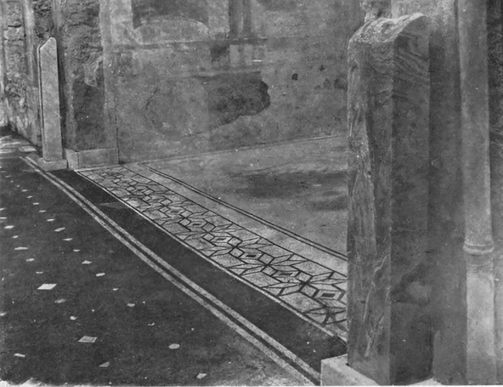 V.1.26 Pompeii. 1937-1939. Looking east across atrium flooring towards tablinum. 
Photo courtesy of American Academy in Rome, Photographic Archive. Warsher collection no. 474.
