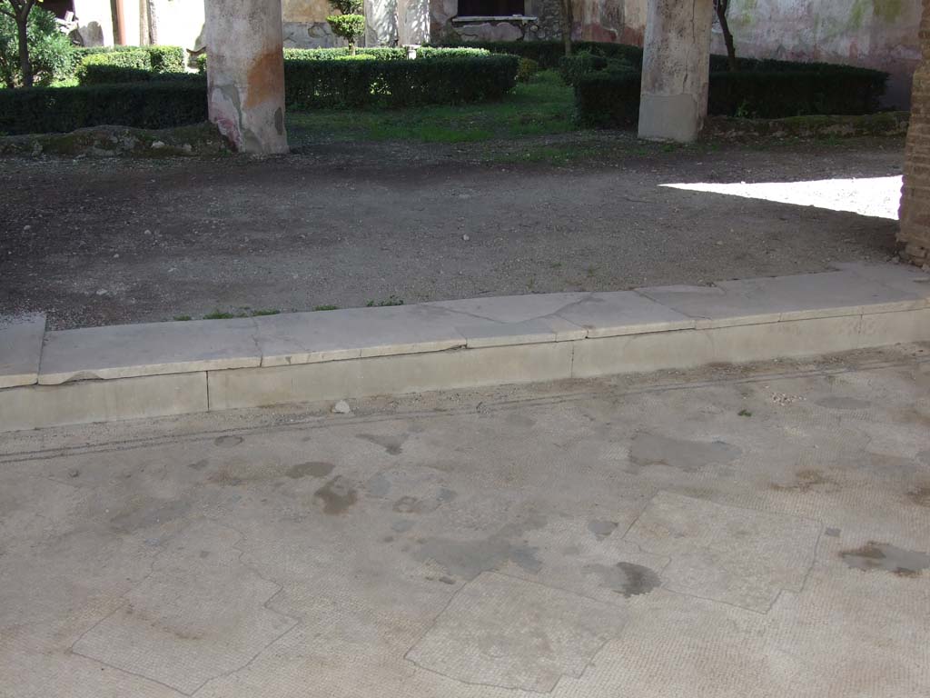 V.1.26 Pompeii. March 2009. Room “i”, marble step from tablinum to west portico.  

  