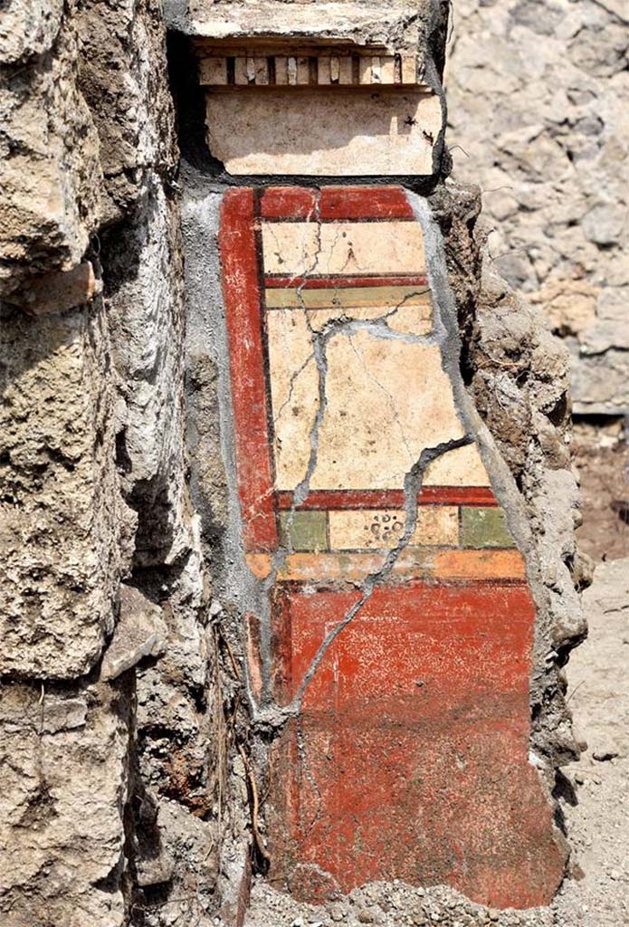 V.2.15 Pompeii. June 2018. Room A6 during 2018 excavations. Part of mosaic floor with crocodile and boar and other animals.
Photograph © Parco Archeologico di Pompei.
