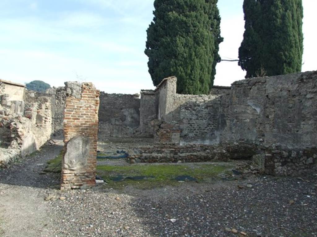 VI.1.7 Pompeii. December 2007. Room 41, and room 42 the tablinum, from the site of the tablinum, which was bombed in 1943.