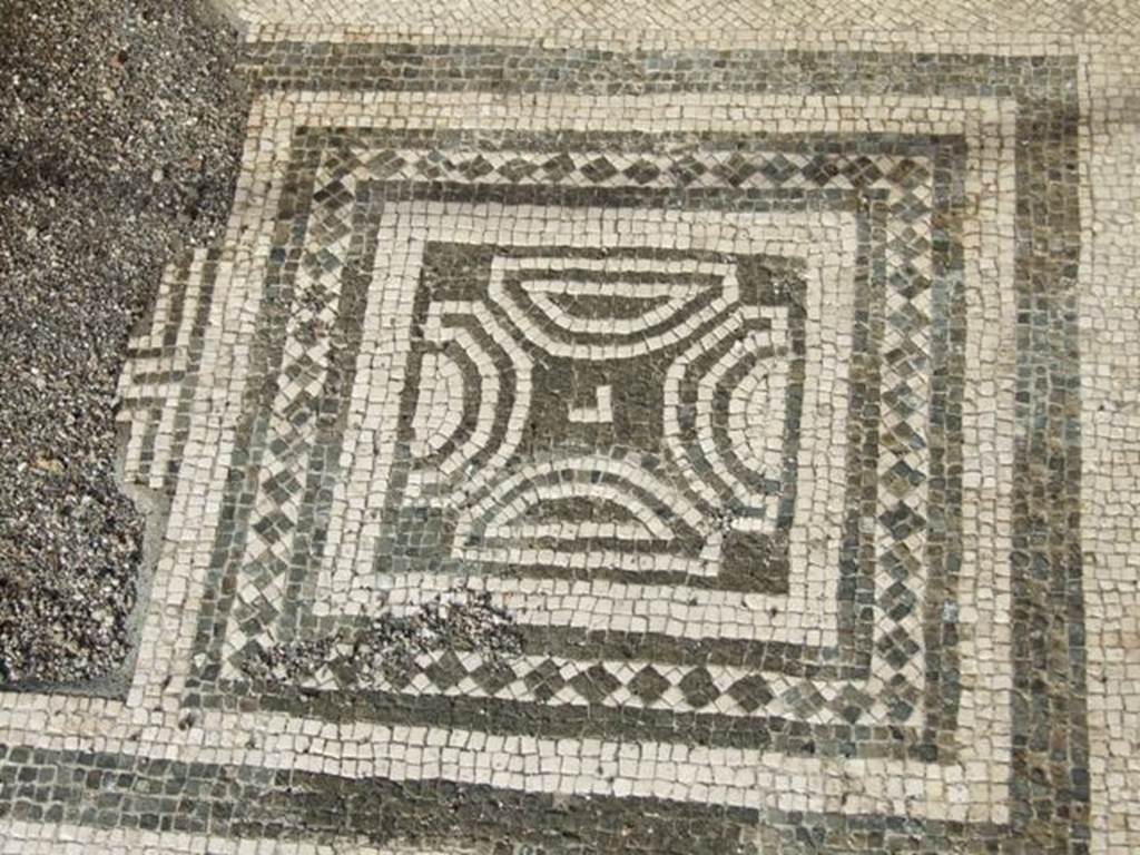 VI.1.10 Pompeii. December 2007. Room 4, detail from mosaic floor in ala on north side of atrium.  