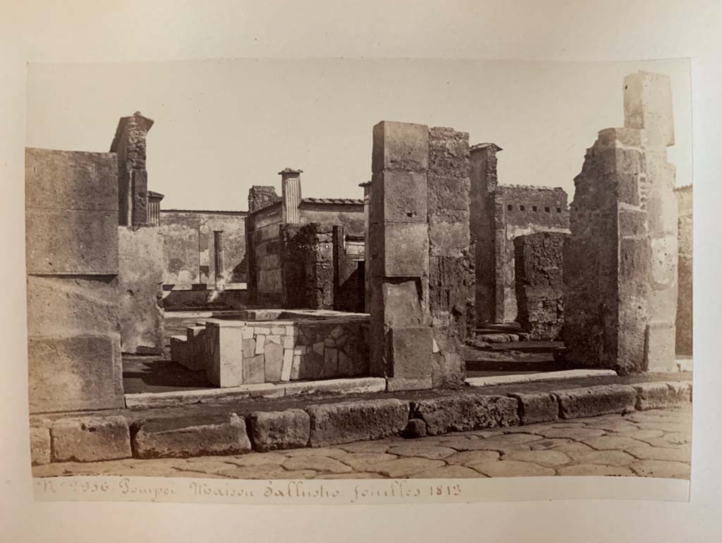 VI.2.4 Pompeii. From an album dated c.1875-1885. Looking towards the bar at VI.2.5, with entrance doorway to VI.2.4, on right.
Photo courtesy of Rick Bauer.

