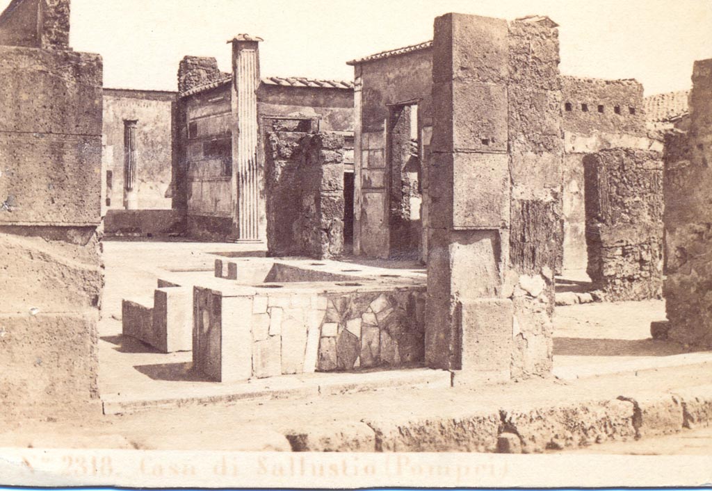 VI.2.5, Pompeii. About 1874. G. Sommer photograph no 5318, Casa di Sallustio Pompei. 
Looking east towards entrance to bar, and atrium of VI.2.4 at the rear of the bar. Photo courtesy of Rick Bauer.
