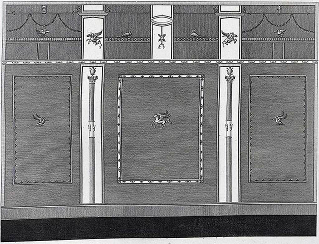 VI.2.22 Pompeii. Cubiculum, 1824 painting by Mazois, showing the same wall of the cubiculum as the above photo. 
See Mazois, F., 1824. Les Ruines de Pompei: Second Partie. Paris: Firmin Didot, pl. XXV fig. II.
