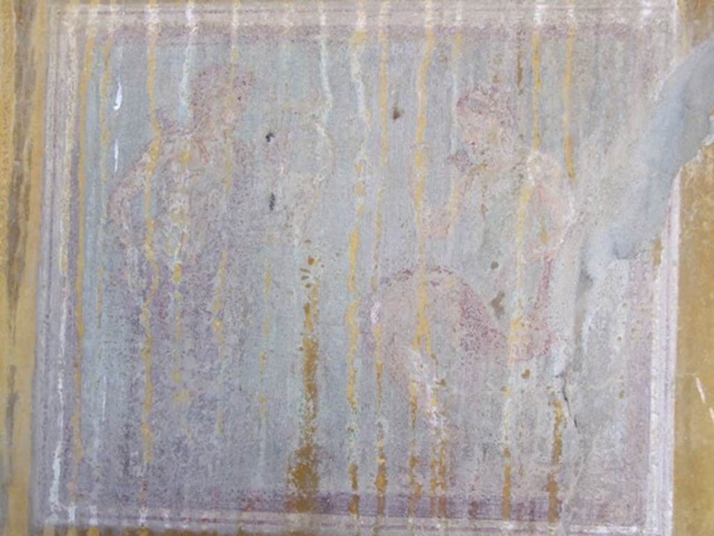 VI.5.3 Pompeii. December 2007. Room 20, detail of faded painting from west wall showing Apollo & Artemis. See Helbig, W., 1868. Wandgemlde der vom Vesuv verschtteten Stdte Campaniens. Leipzig: Breitkopf und Hrtel. (200).
.  