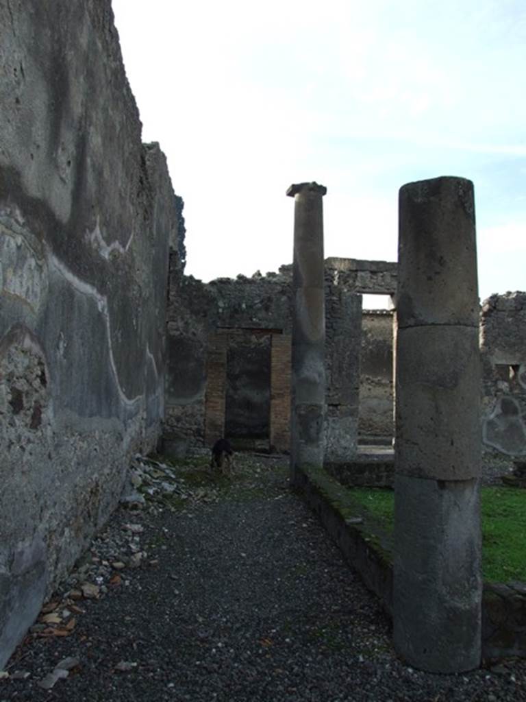 VI.5.4 Pompeii. December 2007. Looking west along the south side of atrium.  
