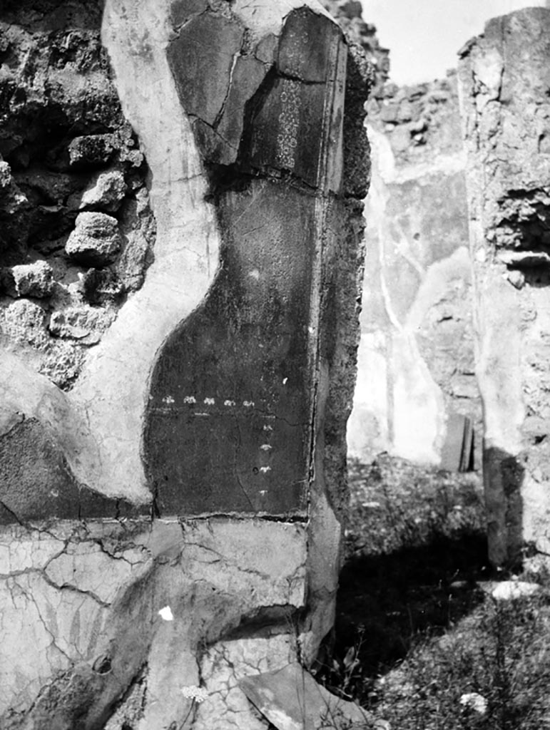 VI.7.6 Pompeii. W.1283. 
Painted decoration on west side of doorway to room 10, triclinium, looking north.
Photo by Tatiana Warscher. Photo  Deutsches Archologisches Institut, Abteilung Rom, Arkiv. 
