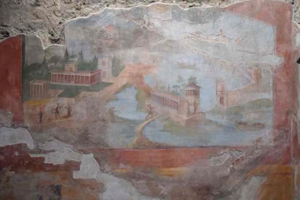 VI.8.23 Pompeii. November 2016. Detail from painted south wall of garden area. Photo courtesy of Marie Schulze.