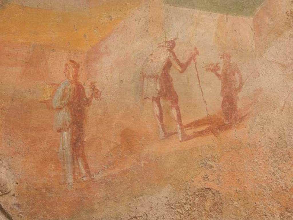 VI.8.23 Pompeii. May 2017. Detail from painted south wall at east end. Photo courtesy of Buzz Ferebee.
