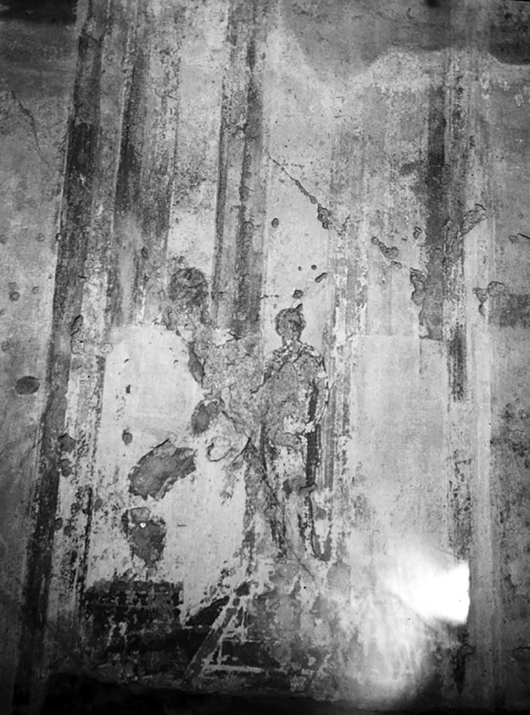 VI.9.2 Pompeii. W.553. Peristyle 16, remains of wall painting from west wall.
Photo by Tatiana Warscher. Photo © Deutsches Archäologisches Institut, Abteilung Rom, Arkiv. 
