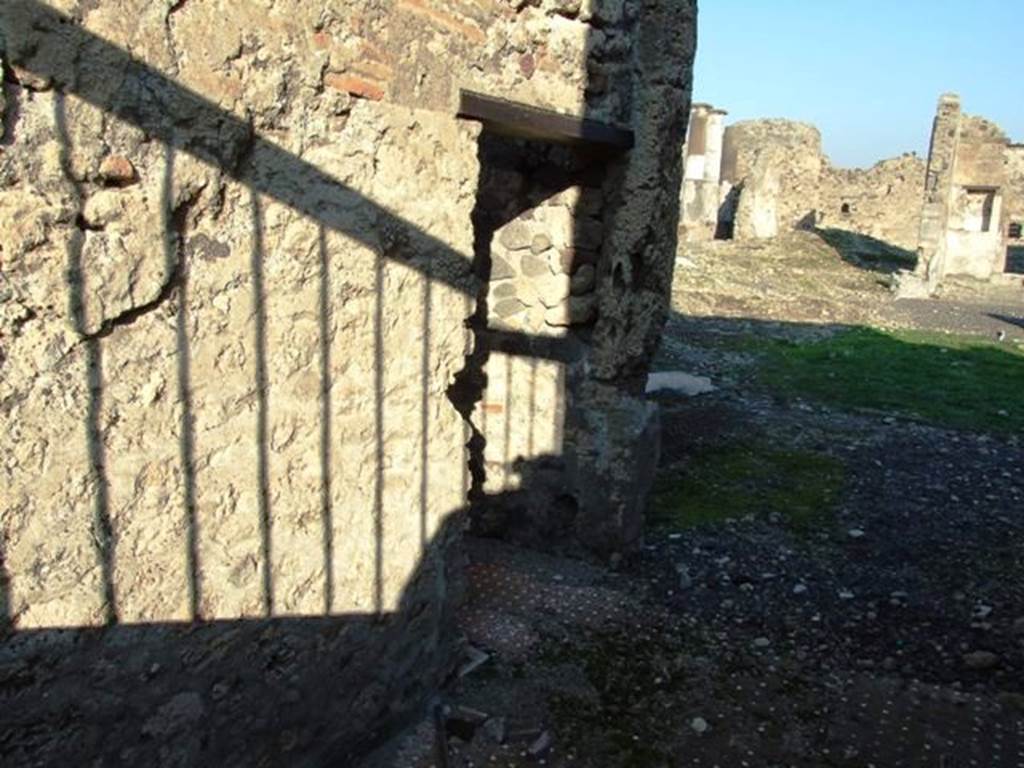 VI.9.5 Pompeii. December 2007. Looking east from entrance doorway, along fauces 14 to Corinthian atrium 16. The doorway into room 15, and VI.9.4,  is on the left.