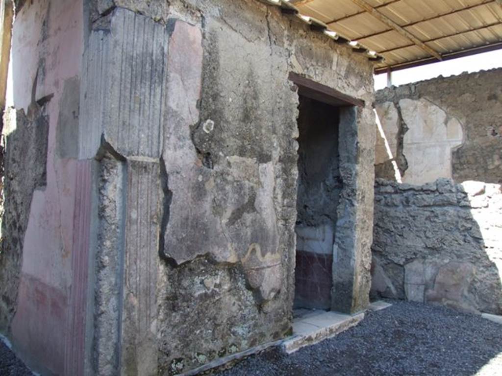 VI.9.6 Pompeii. March 2009. Room 3, looking north-west across atrium, towards doorway to room 16.