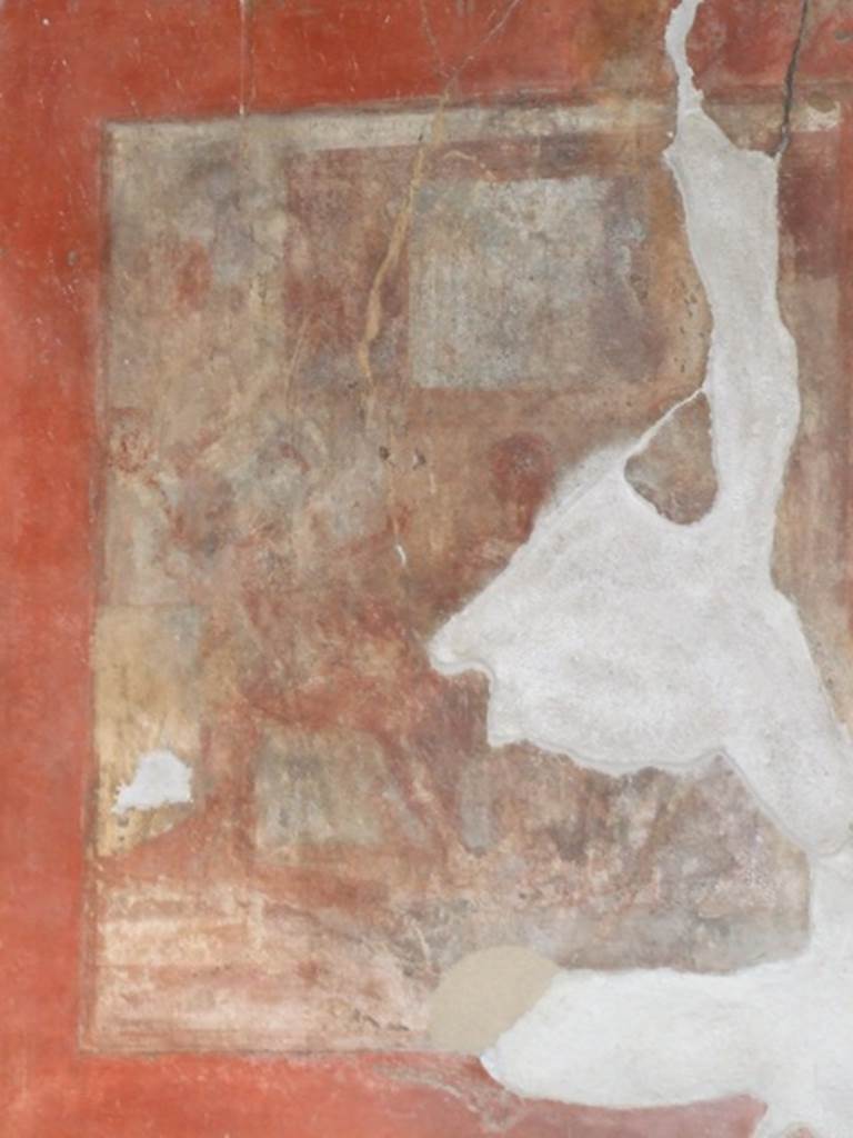 VI.9.6 Pompeii. March 2009. Room 8, wall painting of Minos and Scylla, from the centre of the west wall. See Helbig, W., 1868. Wandgemälde der vom Vesuv verschütteten Städte Campaniens. Leipzig: Breitkopf und Härtel. (1337: p.297).
