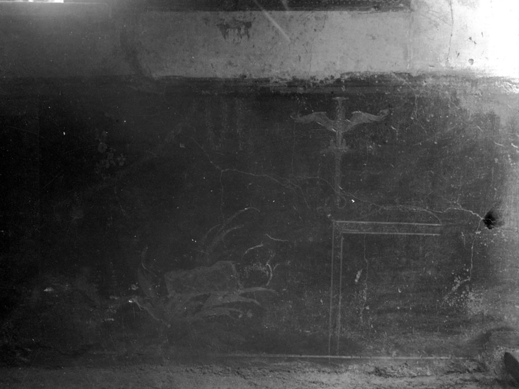 VI.9.6 Pompeii. W.924. Room 21, decoration on dado, or zoccolo, south end of east wall.  
Photo by Tatiana Warscher. Photo © Deutsches Archäologisches Institut, Abteilung Rom, Arkiv. 

