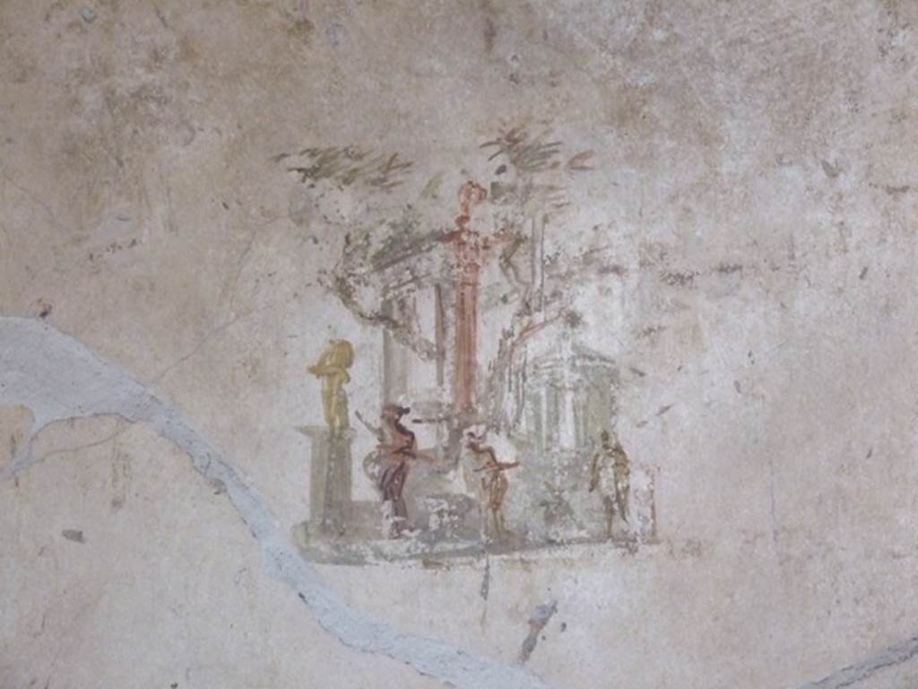 VI.9.6 Pompeii. March 2009. Room 21, painting on south panel of west wall of a group of figures.