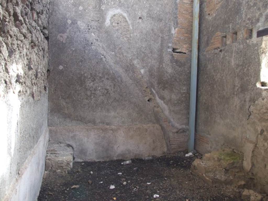 VI.9.7 Pompeii.  March 2009. Room 5.  Outline of staircase on south wall.