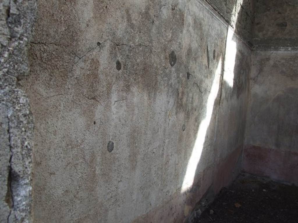 VI.9.7 Pompeii. March 2009. Room 6, east wall of oecus.