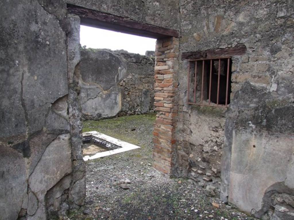 VI.10.2 Pompeii. March 2009. Doorway to atrium from oecus on north side of atrium.  