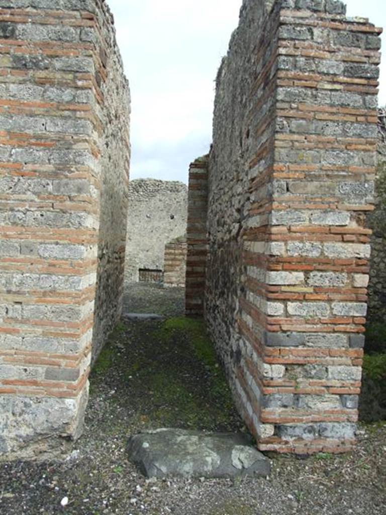 VI.10.6 Pompeii. March 2009. Room 12, corridor leading to rear garden and entrance at VI.10.17.