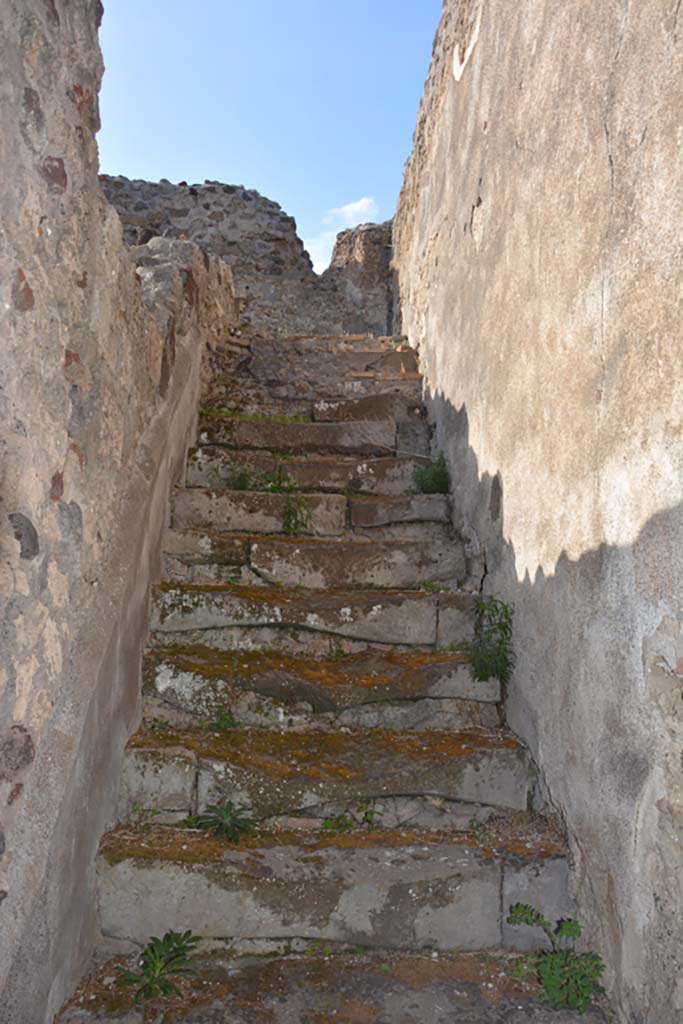 VI.11.9 Pompeii. October 2017. Stairs 9 in west wall of corridor 15.
Foto Annette Haug, ERC Grant 681269 DCOR.

