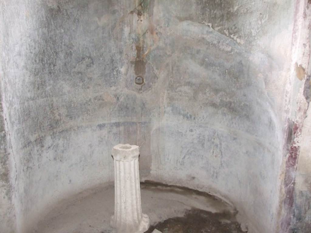 VI.11.9 Pompeii. March 2009. Room 22, rear wall of caldarium alcove. 