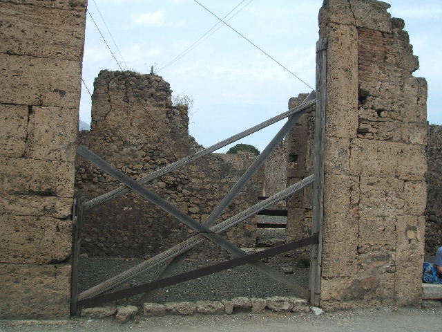 VI.13.1 Pompeii. December 2007. Shop entrance, looking east.  