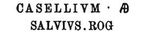 This bar took its name from an election inscription found painted in red on the pilaster in the north-west corner.
See Notizie degli Scavi di Antichità, 1876, p.269.
