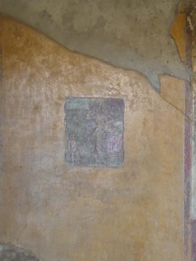 VI.16.7 Pompeii. September 2015. Room R, central wall painting from west wall.
Foto Annette Haug, ERC Grant 681269 DCOR.

