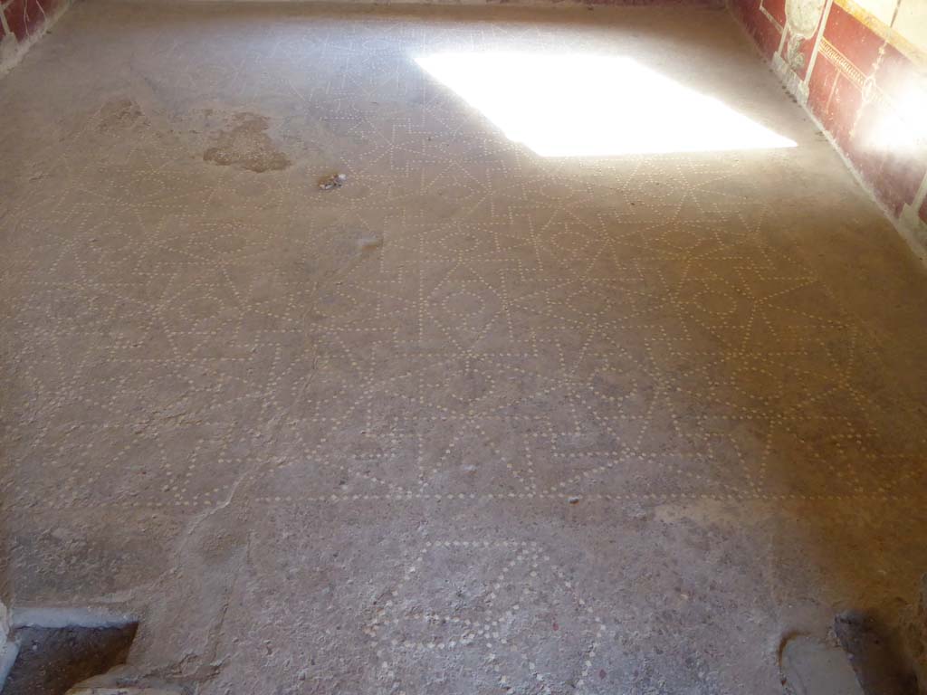 VI.16.7 Pompeii. September 2015. Room Q, looking west across flooring.
Foto Annette Haug, ERC Grant 681269 DÉCOR.

