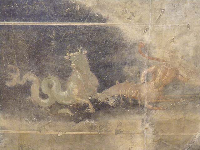 VI.17.25 Pompeii?  Detail of small pygmy figures from right end of zoccolo painting found on 3rd November 1764.