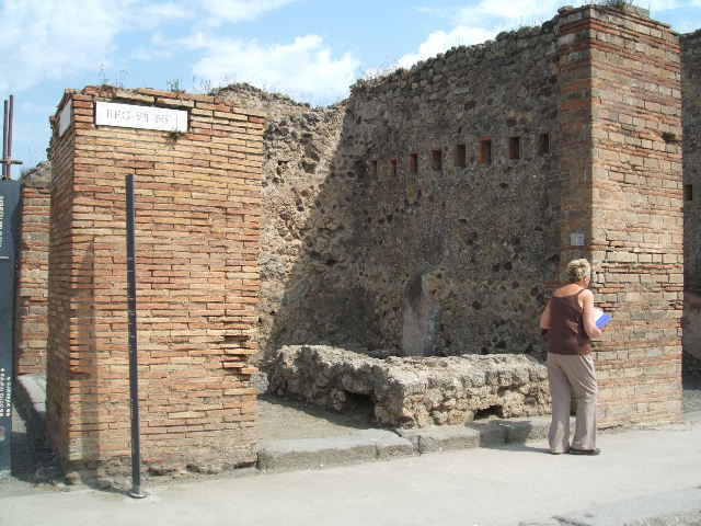 VII.1.1 Pompeii. December 2007. Base of steps to upper floor in north-east corner.  

