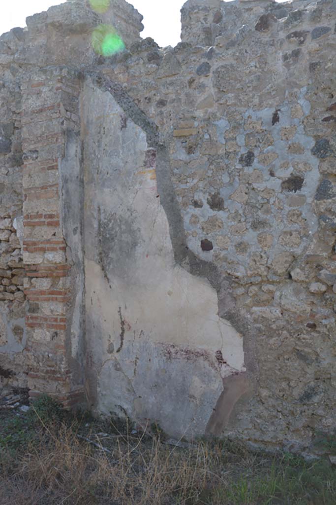 VII.2.16 Pompeii. October 2019. Room 15, detail of remaining stucco from west wall.
Foto Annette Haug, ERC Grant 681269 DCOR.
