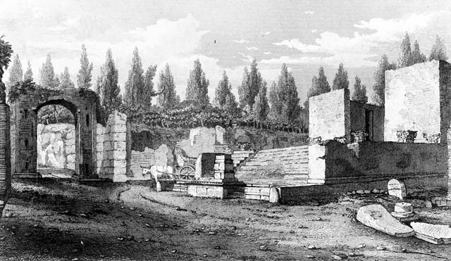 231679 Bestand-D-DAI-ROM-W.367.jpg
VII.4.1 Pompeii. W.367. Drawing of Temple of Fortuna Augusta.
See Gell, W, 1832.  Pompeiana: Vol 1.  London: Jennings and Chaplin.  (p.70, pl.XX)
Photo by Tatiana Warscher. With kind permission of DAI Rome, whose copyright it remains. 
