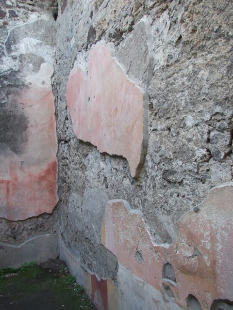 VII.4.48 Pompeii. December 2007. Room 13. Detail of wall painting in Ala on upper west wall.