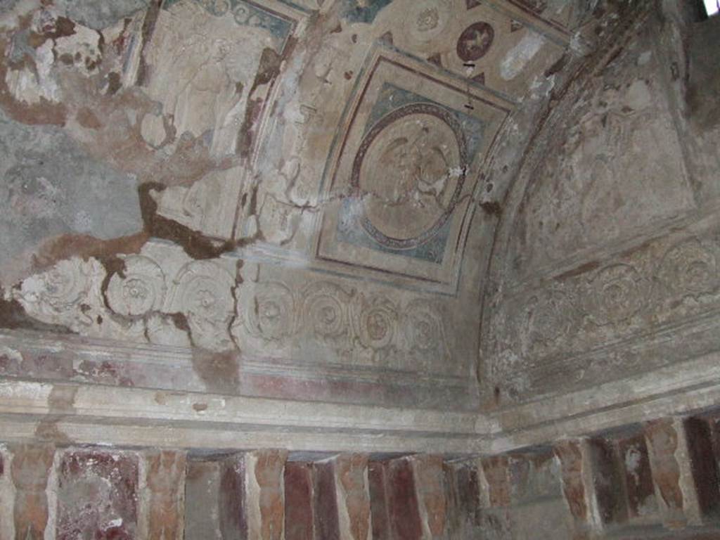 VII.5.24 Pompeii. December 2005. Ceiling plaster stucco in south-east corner of tepidarium.